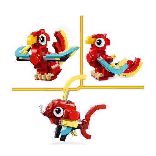 Lego Creator Rode draak 31145 Bouwset | Bouwset van