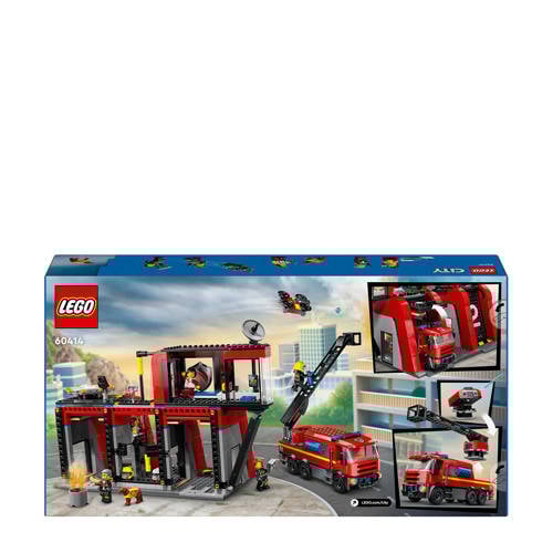 Lego City Brandweerkazerne en brandweerauto 60414 Bouwset