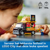 thumbnail: LEGO City Hamburgertruck Speelgoed Vrachtwagen Keukenset voor Kinderen vanaf 5 Jaar 60404