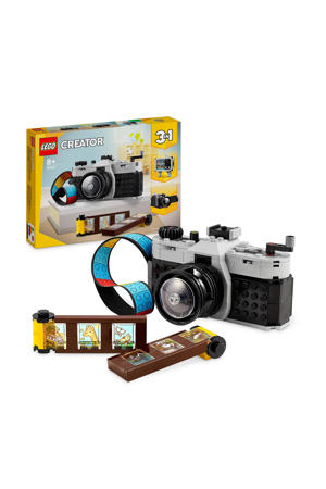 3-in-1 Retro fotocamera Set met Modellen van Speelgoed Tv en Videocamera 31147 