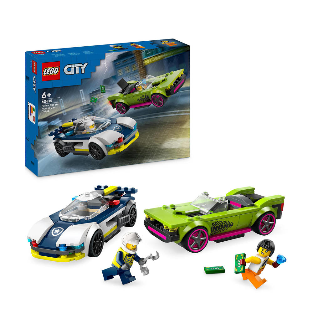 LEGO City Politiewagen en snelle autoachtervolging Politie Auto Speelgoed Set 60415