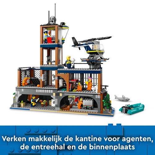 LEGO City Politiegevangeniseiland Politie Speelgoed met Voertuigen en Dieren Figuren 60419 Bouwset