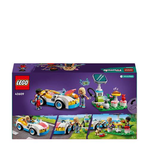 Lego Friends Elektrische auto en oplaadpunt 42609 Bouwset