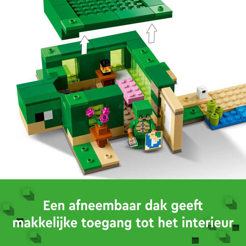Lego Minecraft Het schildpadstrandhuis 21254 Bouwset