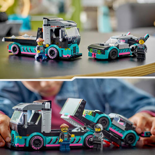 Lego City Raceauto en transporttruck 60406 Bouwset