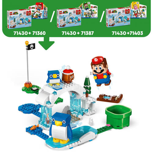 Lego Super Mario Uitbreidingsset: Sneeuwavontuur met pinguïn en familie 71430 Bouwset