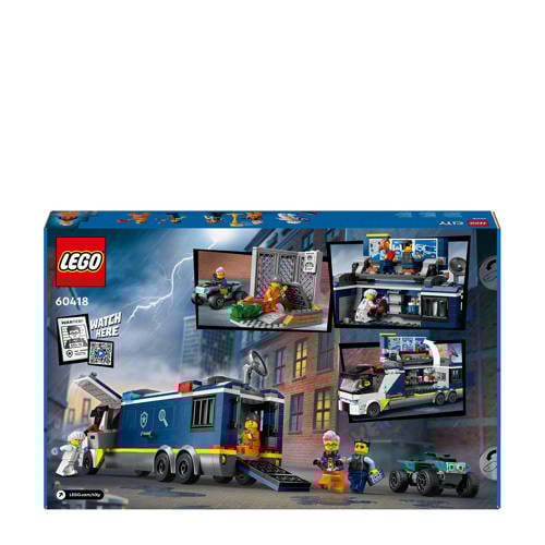 Lego City Politielaboratorium in truck 60418 Bouwset