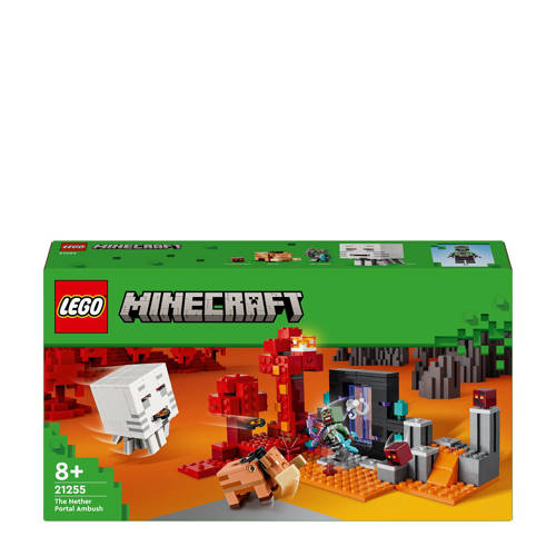 Lego Minecraft Hinderlaag bij het Nether-portaal 21255 Bouwset