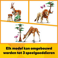 thumbnail: LEGO Creator 3-in-1 Safaridieren Speelgoed Set met Giraffe, Gazelles en Leeuw 31150