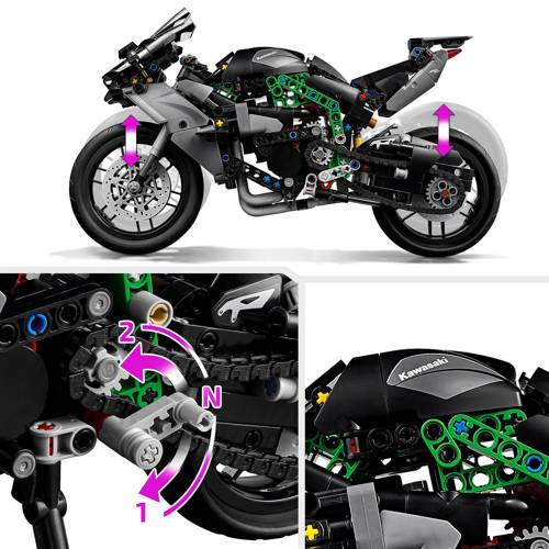 Lego Technic Kawasaki Ninja H2R motor 42170 Bouwset