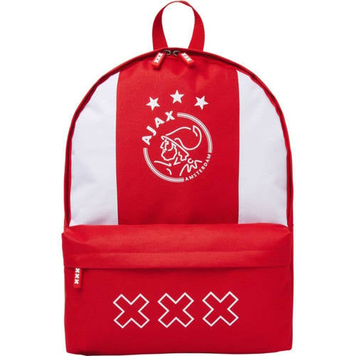 Ajax rugzak Ajax groot rood/wit Jongens/Meisjes Polyester Logo