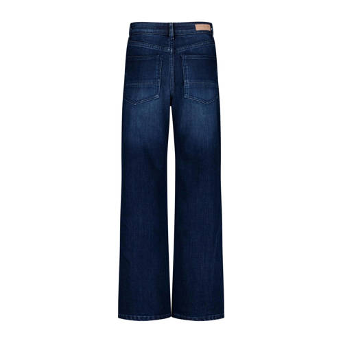 VINGINO loose fit jeans Cara medium blue denim Blauw Meisjes Stretchdenim 128