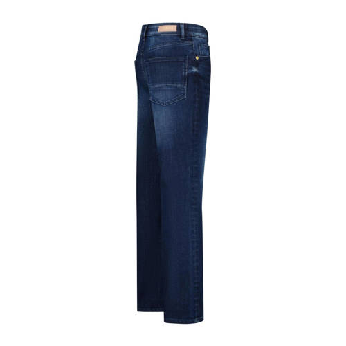 VINGINO loose fit jeans Cara medium blue denim Blauw Meisjes Stretchdenim 128