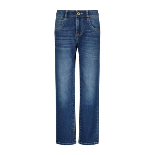 Vingino straight fit jeans Paco medium blue denim Blauw Effen