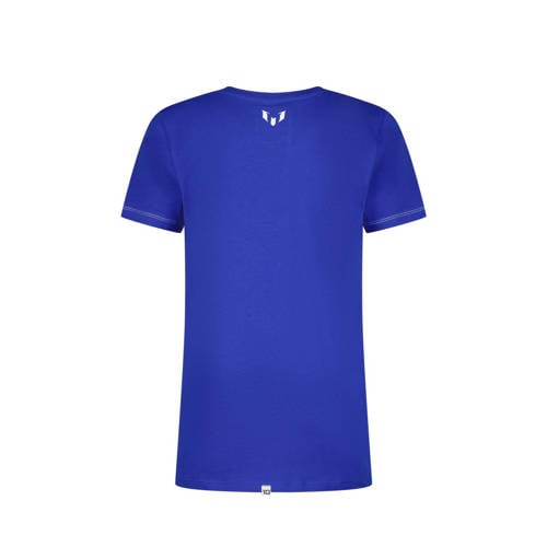 VINGINO x Messi T-shirt met logo hardblauw wit Jongens Stretchkatoen Ronde hals 116