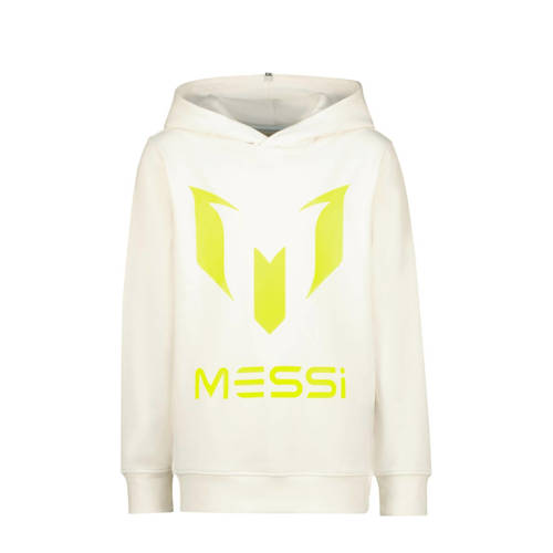 Vingino x Messi hoodie met logo wit/geel Sweater Logo - 104