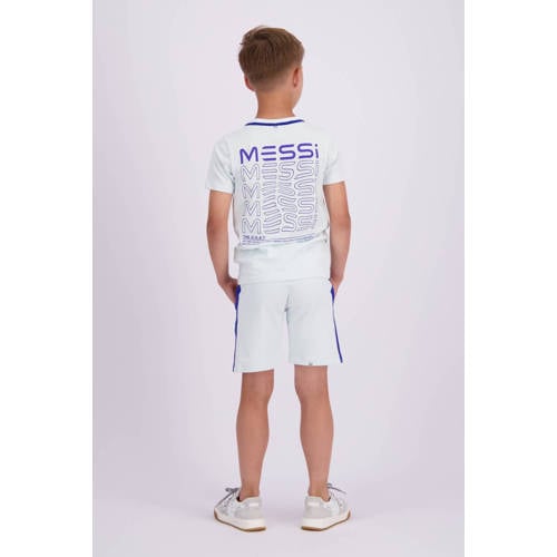 VINGINO x Messi T-shirt Jacko met backprint lichtblauw hardblauw Jongens Stretchkatoen Ronde hals 104