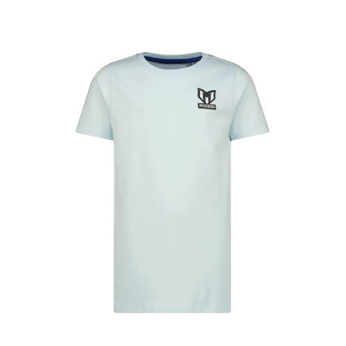 Vingino x Messi T-shirt Jacko met backprint lichtblauw/hardblauw Jongens Stretchkatoen Ronde hals - 104