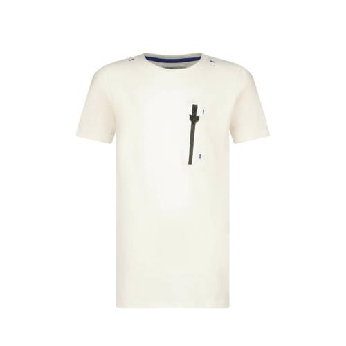 Vingino x Messi T-shirt Jusai met printopdruk wit Jongens Stretchkatoen Ronde hals