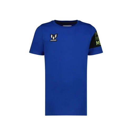 Vingino x Messi T-shirt Jumal met logo hardblauw Jongens/Meisjes Stretchkatoen Ronde hals - 104
