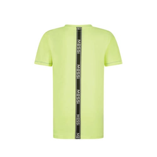 VINGINO x Messi T-shirt Jefos met logo neon geel Jongens Stretchkatoen Ronde hals 104