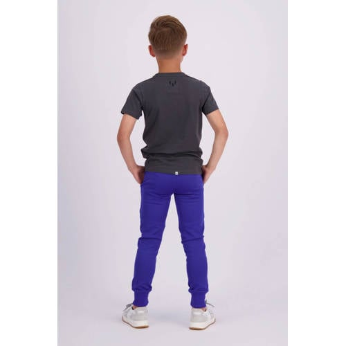 VINGINO x Messi T-shirt Jaxe met logo donkergrijs Jongens Stretchkatoen Ronde hals 104