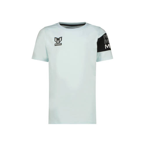 Vingino x Messi T-shirt Jumal met logo lichtblauw Jongens/Meisjes Stretchkatoen Ronde hals