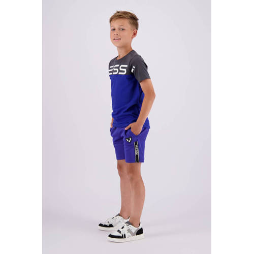 VINGINO x Messi T-shirt Jint met logo hardblauw donkergrijs Jongens Stretchkatoen Ronde hals 104
