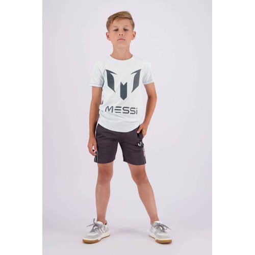 VINGINO x Messi T-shirt met logo lichtblauw grijs Jongens Stretchkatoen Ronde hals 104