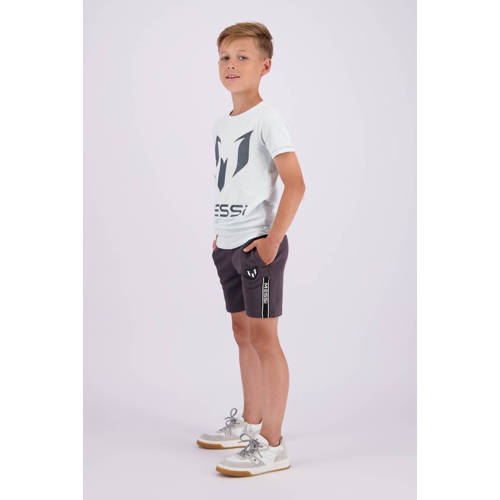 VINGINO x Messi T-shirt met logo lichtblauw grijs Jongens Stretchkatoen Ronde hals 104