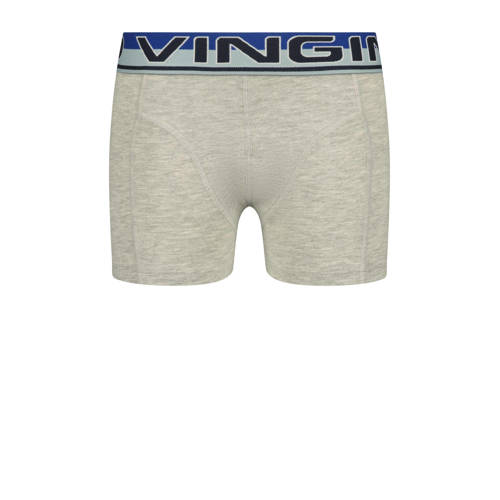 VINGINO boxershort set van 2 donkerblauw grijs melange Jongens Stretchkatoen 110 116