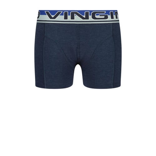 VINGINO boxershort set van 2 donkerblauw grijs melange Jongens Stretchkatoen 98 104