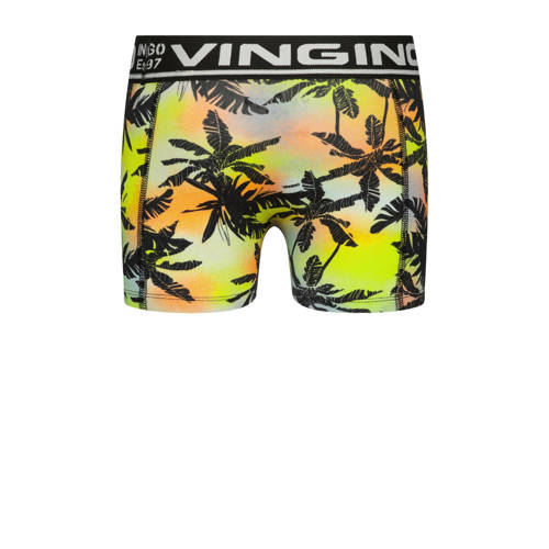VINGINO boxershort Palm set van 3 zwart glila geel Jongens Stretchkatoen 98 104