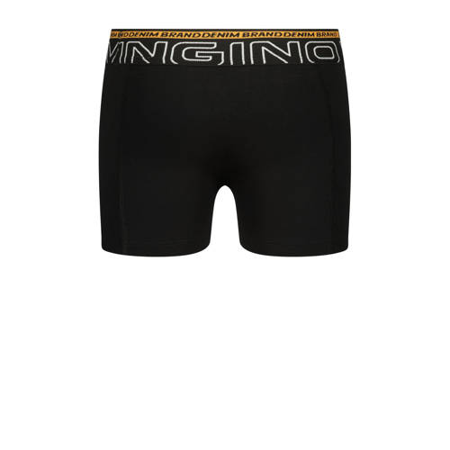 VINGINO boxershort Black Leaf set van 2 zwart oranje Jongens Stretchkatoen 98 104