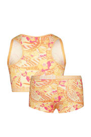 thumbnail: Vingino bh top + short Leaf oranje/roze