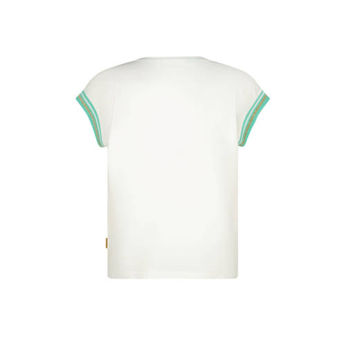 VINGINO T-shirt Harietta wit mintgroen Meisjes Katoen Ronde hals Effen 164