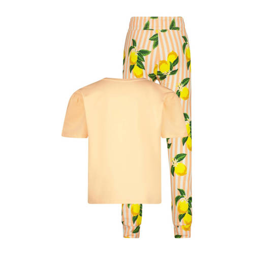VINGINO pyjama Weilla oranje geel groen Meisjes Stretchkatoen Ronde hals 110 116