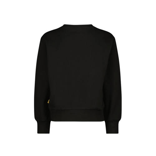 VINGINO sweater Narisse met printopdruk zwart geel Printopdruk 128