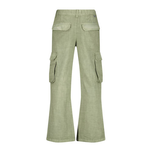 VINGINO loose fit cargobroek Shanna olijfgroen Meisjes Katoen Effen 128
