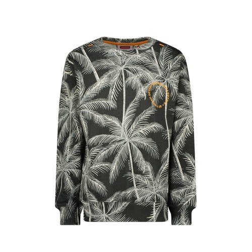 Vingino sweater Nintas met all over print grijs/ecru All over print