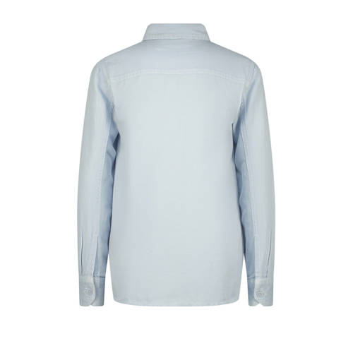 VINGINO overhemd Lino lichtblauw Jongens Katoen Klassieke kraag Effen 128