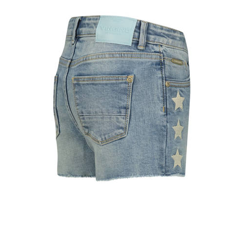 VINGINO denim short Dafina Star met sterren old vintage Korte broek Blauw 128