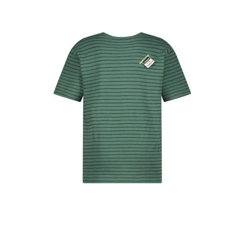 VINGINO gestreept T-shirt Hiweko donkergroen Jongens Katoen Ronde hals 164