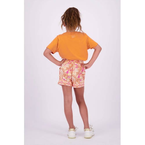 VINGINO casual short Rondha met all over print oranje roze Korte broek Meisjes Katoen 128