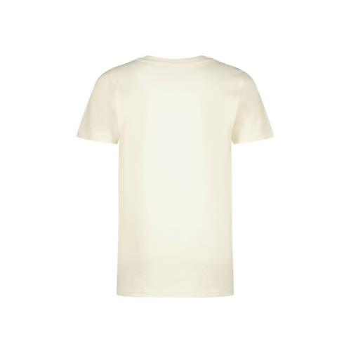 VINGINO T-shirt Hanwu met printopdruk offwhite Wit Jongens Katoen Ronde hals 140