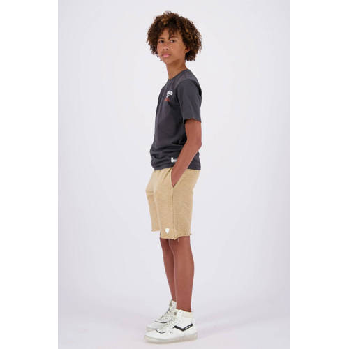 VINGINO T-shirt Jary met backprint donkergrijs Jongens Katoen Ronde hals 128