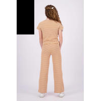 thumbnail: Vingino gestreepte broek Sila lichtbruin/wit
