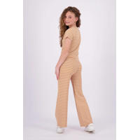 thumbnail: Vingino gestreepte broek Sila lichtbruin/wit
