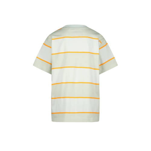VINGINO gestreept T-shirt Hipe lichtblauw groen oranje Jongens Katoen Ronde hals 164