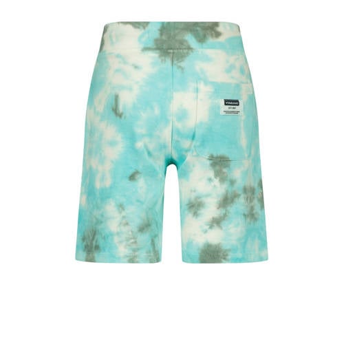 VINGINO sweatshort Rouch met all over print aquablauw wit groen Korte broek 128